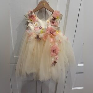 Rosslyn Tulle Tulleen Bridal Baby  baptism 18 months embroidered appliqué dress